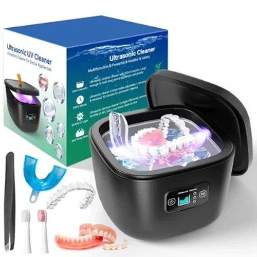 Ultrasonic Cleaner for Retainer proteser Munnbeskyttelse Aligner Whitening Trays 255ML 43kHz Smykkerenser Ultrasonic Machine