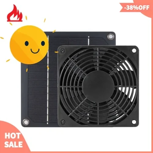 10 W 12 V Solar-Abluftventilator 6 Zoll Mini-Ventilator Solarpanel-betriebener Ventilator Luftabsauger für Hunde-Hühnerstall Wohnmobil-Gewächshausventilator