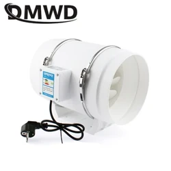 Cefnogwyr gwacáu 6/8 modfedd Silent Inline Pipe Duct Fan Echdynnwr Aer Chwythwr Awyru Cegin Toiled Atgyfnerthu Wal Awyrydd Glân
