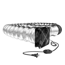 Einstellbare Geschwindigkeit Lötrauchabsorber ESD Rauchabzugsventilator Rohr Kanal-Abluftventilator mit 2 m Rohr, Wannenlüftungsventilator