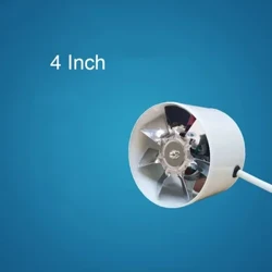 4 Zoll Inline-Rohrventilator Luftventilator Metallrohr Belüftung Abluftventilator Mini-Abluft Badezimmer WC Wandventilator Kanalventilator