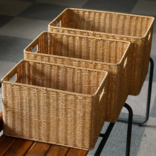 Dệt Tay Hộp Bảo Quản Giỏ Lớn Dệt Quần Áo Bảo Quản Nhà Bếp Phòng Ngủ Phòng Khách Quần Áo Tạp Hóa Đồ Lặt Vặt Người Tổ Chức