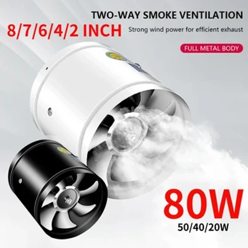 4/6/7/8 tommer metalrør Kanalventilator Luftventilator Lavstøjsventilation Udsugningsventilator til restauranter Køkkener Supermarkeder og mere