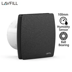 2023 230V Kanal 4" 100MM Timer Humidistat Smart Shower Toilet Badeværelse Udsugningsventilator med fugtsensor