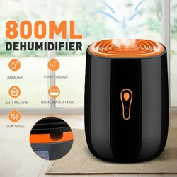 Déshumidificateur Portable à faible bruit, 800ML, 25W, dispositif de Purification Anti-moisissure, dispositif de nettoyage, sécheur d'air, humidité