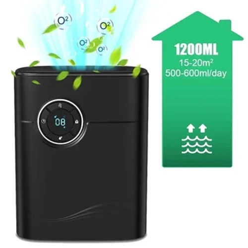 Mea hoʻomaloʻo ea Home Dehumidifier 1200ML Haʻahaʻa ʻO ka hoʻohana ʻana i ka ikehu haʻahaʻa haʻahaʻa hoʻoheheʻe ʻana i ka mea hoʻomaloʻo hoʻoheheʻe auto-off timer kūʻē i ka wai a me ka mold.