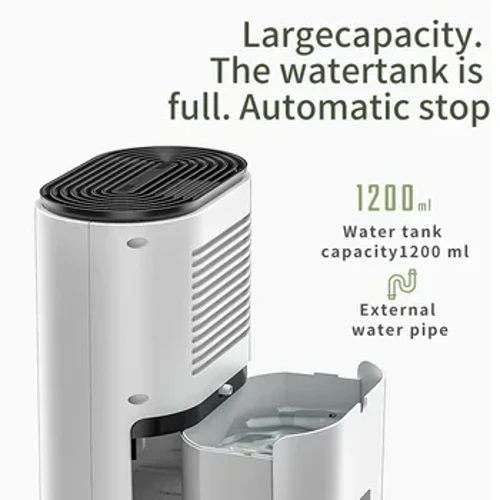 2024 New Portable Premium Dehumidifier a me ka ea hoʻomaʻemaʻe 2 i ka 1 no ka home no ka lumi no ka lumi kuke, mute moisture Absorbers ea maloo.