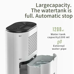 2024 New Portable Premium Dehumidifier a me ka ea hoʻomaʻemaʻe 2 i ka 1 no ka home no ka lumi no ka lumi kuke, mute moisture Absorbers ea maloo.