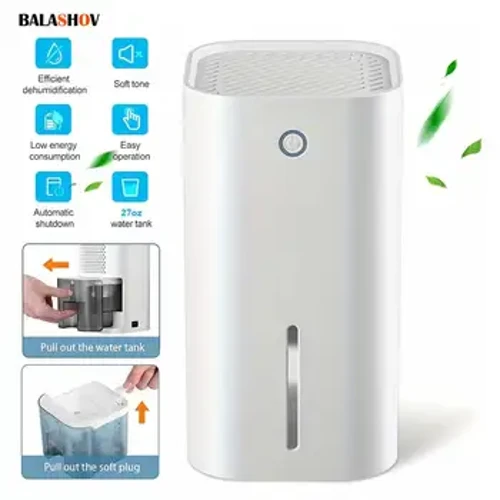 850 ml Luftentfeuchter mit einfachem Luftfilter, tragbarer kleiner Luftentfeuchter, Abschaltautomatik, Feuchtigkeitskontrolle für das Homeoffice
