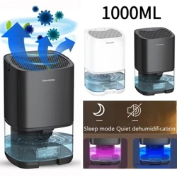 1000ml luftavfuktare Signalljus Fuktabsorberande Avfuktare Automatisk avstängning Bärbar atmosfärslampa för hushåll