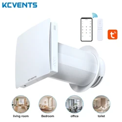 KCvents VT501 Ventilação com recuperação de calor montado na parede, ventilador de ar fresco, purificador de ar com sistema de ventilação com filtro hepa de cerâmica