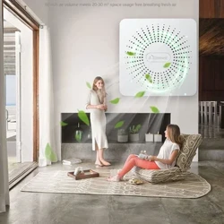 220V Emmet Frisklufttørrer Vægmonteret Vindue Ventilationsventilator, Soveværelse To-vejs Flow Rensende Udstødningsventilator