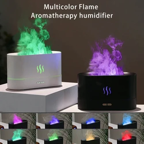 Portativ Cool Mist Usb Led rangini o'zgartirish xonasi h2o havo yong'inga qarshi olovli namlagich Aroma efir moyi diffuzer namlagichi
