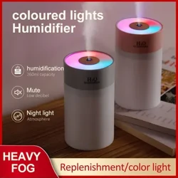 Luminous Loftbefeuchter Haushalt Desktop Kleng Waasser Ergänzung Spray Loftbefeuchtung Usb Auto Portable Nuetslicht 260ml
