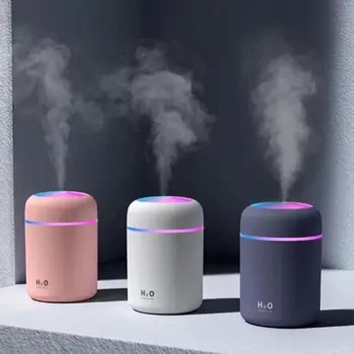 Bærbart LED-lys mini 300ml h2o Spray Mist luftfugter Double Wet Aroma Essential Oil Diffuser Bil usb luftfugter