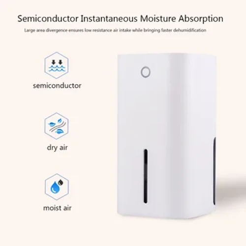 Mini lufttork 850ML fuktabsorberande avfuktare Ultra Tyst fuktabsorberande maskin Bärbar för tvättstuga i sovrummet