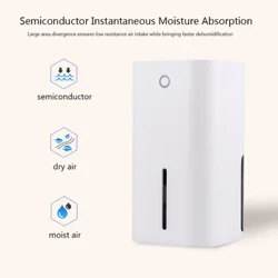 Mini Aer Triomadóir 850ML Taise Absorbent Dehumidifier Meaisín Ionsúite Taise Ultra Ciúin Inaistrithe le haghaidh Seomra Níocháin Seomraí Leapa