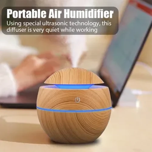 Hem Träkorn Luftfuktare Aroma Diffuser USB Ultrasonic Cool Mist Sprayer eterisk olja Doft