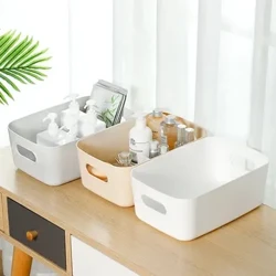 Multifunctional Plastic Storage Basket For Cosmetics Snacks Desktop Bathroom Kitchen Organizer Small Box