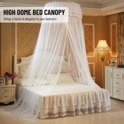 Rede mosquiteira universal com cúpula, entrada única, malha fina, cortina de renda, decoração de quarto, fácil instalação