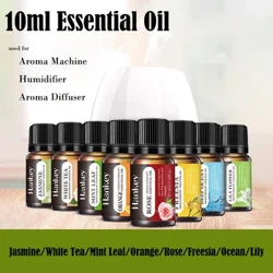 10ml น้ำมันหอมระเหยบริสุทธิ์ Humidifier Aromatherapy Diffuser เทียนหอมทำ Air Freshener DIY Aromatic Oil Jasmine Rose Ocean
