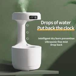 Vatten droppe luftfuktare 800 ml anti-gravity eterisk olja diffusor nattlätt viktlös sprutdekorationer skrivbordslampor