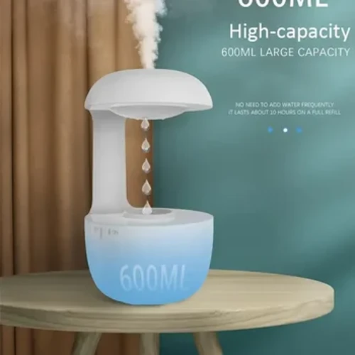 600ml Water Drop Humidifier Essential Oil Aromatherapy Diffuser Home Office Desktop Thulisa I-Ultrasonic Sprayer