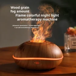 7 farver Fire Flame Trækorn aromaterapi maskine luftfugter Aroma Diffuser Air Ultrasonic Mist Maker Fogger Aroma