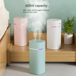 600ML USB Air Humidifier สเปรย์คู่พอร์ตน้ำมันหอมระเหยน้ำมันหอมระเหย Humificador Cool Mist Maker Fogger Purify สำหรับ Home Office