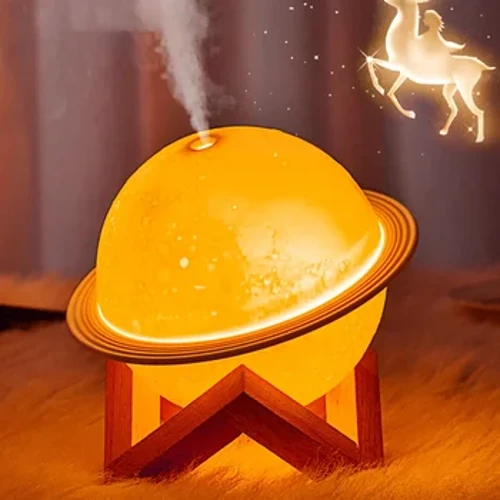 Aroma Diffuser Loftbefeuchter mat LED 200ML 3D Moon Planet Luftbefeuchter USB Portable Loftbefeuchter Schlofzëmmer Dekor Nuetslichter Neit