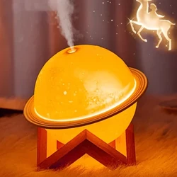 Aroma Diffusor Luftbefeuchter mit LED 200 ml 3D Mond Planet Luftbefeuchter USB Tragbarer Luftreiniger Schlafzimmerdekor Nachtlichter Neu