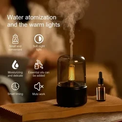 KINSCOTER Hem Bärbar Aroma Diffuser USB Luftfuktare eterisk olja Nattljus Cold Mist Maker Spruta för present sovrum
