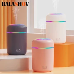 Air Humidifier Portable Mini USB Aroma Diffuser na May Cool Mist Para sa Silid-tulugan para sa Bahay Mga Halaman ng Sasakyan Purifier Humificador 300ml H2O
