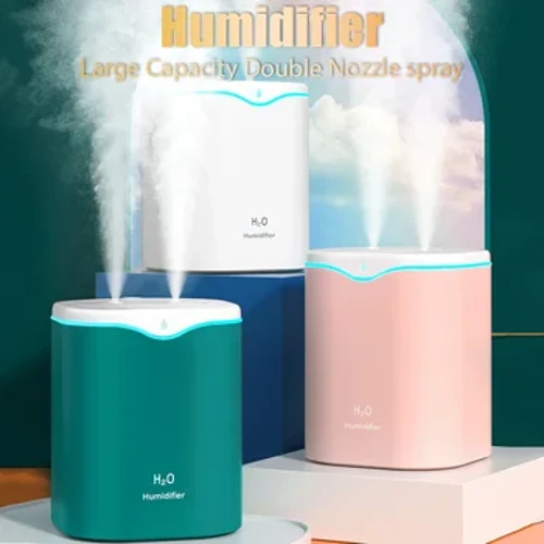 2000ml umidificador silencioso usb spray duplo grande capacidade doméstico com lâmpada led ar condicionado quarto spray de umidificação de ar