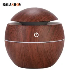 Uwoyela Wokhuni Wekhwalithi ephezulu we-Ultrasonic Essential Difusor Humidifier I-Aroma Mist Diffuser Nge-Atmosphere LED Ngemibala engu-7 Ukukhanya