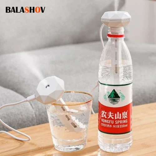 Hezegailuak Ultrasoinu USB Mini Etxeko Aire Difusorea Autoaren Purifikatzailea Aroma Anion Mist Maker LED Lanpara Erromantikoarekin Hezegailu eramangarriarekin