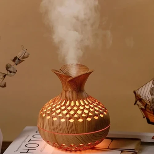 USB hule trækornsbefugter Aroma Diffuser Forstøver Husholdningsluftfugter Hydraterende instrument Desktop luftfugter