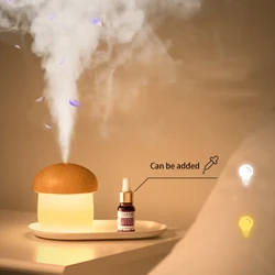 Niedlicher Pilz-Luftbefeuchter, USB-Luftbefeuchter für Zuhause, Baby, Auto, Büro, Luftbefeuchter, 250 ml, Nebel-Luftbefeuchter mit Nachtlichtern