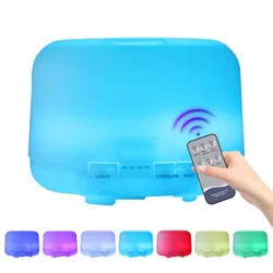 Máy khuếch tán mùi hương 500ml Máy khuếch tán tinh dầu điều khiển từ xa Máy tạo độ ẩm không khí siêu âm để bàn