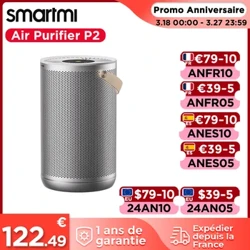 Smartmi purificador de ar p2 para casa, design sem fio, 260m3/h partículas cadr, fácil de manusear, exibição de qualidade do ar em tempo real