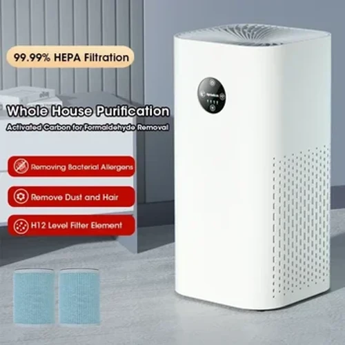 180㎡ Ea hoʻomaʻemaʻe HEPA Negative Ion Dust Pet Hair Deodorization Sterilization Filtration Loko Formaldehyde Wehe Hoʻomaʻemaʻe Ea.