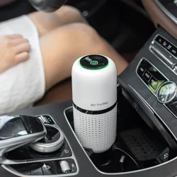 New Portable Car Air Purifier USB Rechargeable Fresh Air Negative Ion Cleaner Oxygen Removes PM2.5 Smoke Odors Ionizer Cleaner