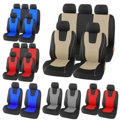 Juego completo universal de fundas para asientos de automóvil (Beige)