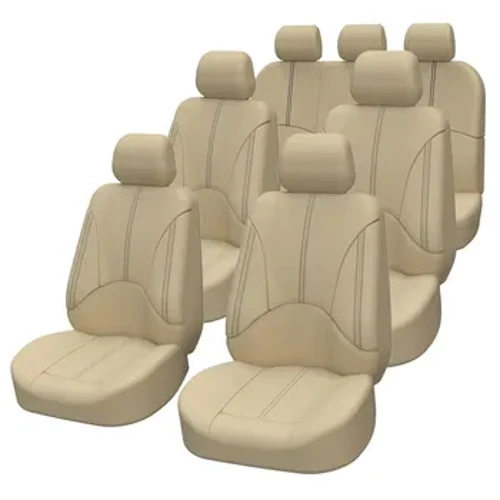 2/5/7 sits beige konstläder bilsätesöverdrag Främre och bakre bänksätesskydd för Skoda för 2006 fiesta för Hyundai Kona