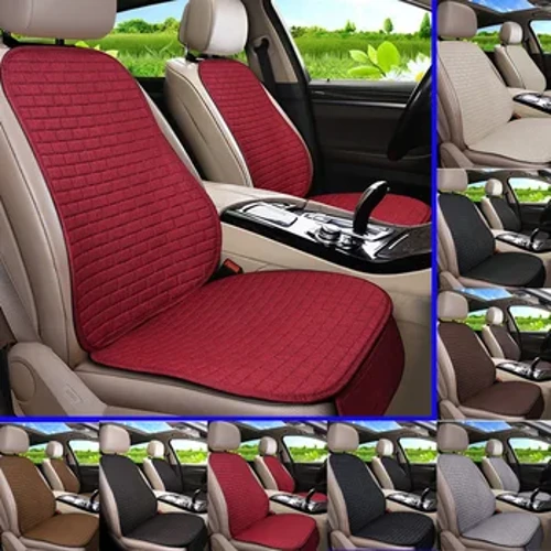 Bilsetetrekk foran/bak lin/lin setepute beskyttelsespute ikke kald om vinteren Svart/rød/beige/grå for Lada Vesta E1 X45
