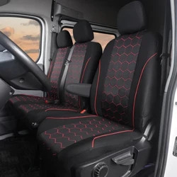 Sedd AUTOYOUTH 2+1 yn gorchuddio Gorchudd Sedd Car Arddull Pêl Pêl-droed ar gyfer Cludwr ar gyfer Lorri Tryc Van Ford Transit ar gyfer Renault