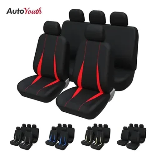Avtomobil o'rindig'i va bosh suyanchig'i to'liq to'plam-Universal mos keladigan elastik etaklari mashinada yuvilishi mumkin Peugeot 208 Hyundai i10 uchun Fiesra uchun