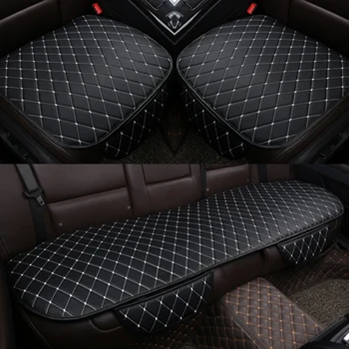 PU Lieder Autositz Cover Universal Auto Chair Front Rear Back Waterproof Këssen Protector Véier Saison Accessoiren Interieur