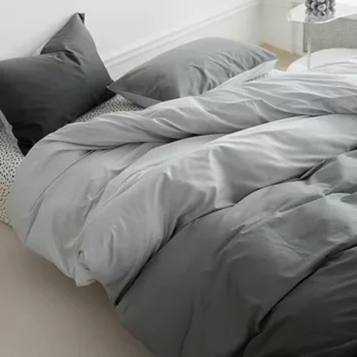 Gradient Färgglad Gråblå Påslakanset Twin Queen Dubbel King Mjuk 100% Bomull Doona Överdrag Sängkläder Set Lakan Örngott