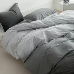 Chuyển đổi màu sắc đầy màu sắc Xám xanh Duvet Cover Set Twin Queen Double King Soft 100% Cotton Doona Cover Bộ đồ giường Bộ ga trải giường Vỏ gối